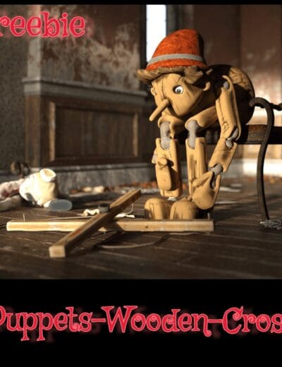 Puppet Wooden Cross