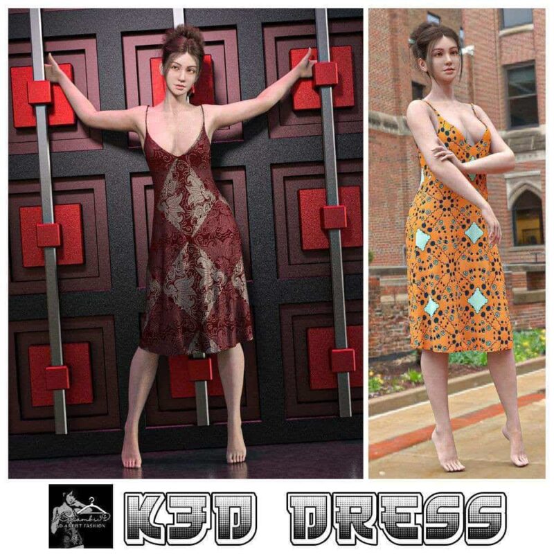 K3D dForce Dress 01 for Genesis 9