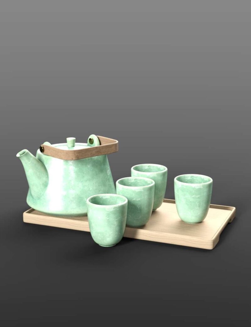 Asian Tea Set for Daz Studio - Image 5