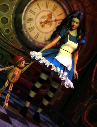 Dance My Wooden Doll Posen For Genesis 8 Female and Wooden Mecha