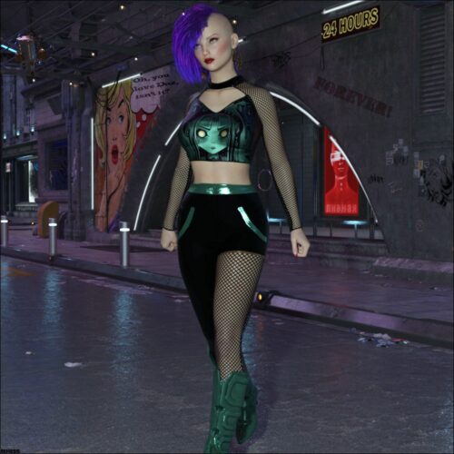 CP 2084 for Cyberpunk 01 Outfit for Genesis 8.1 Female photo review