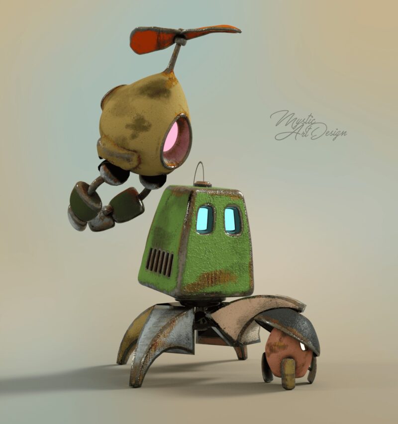 Cute flying Robot and Friends - Image 4