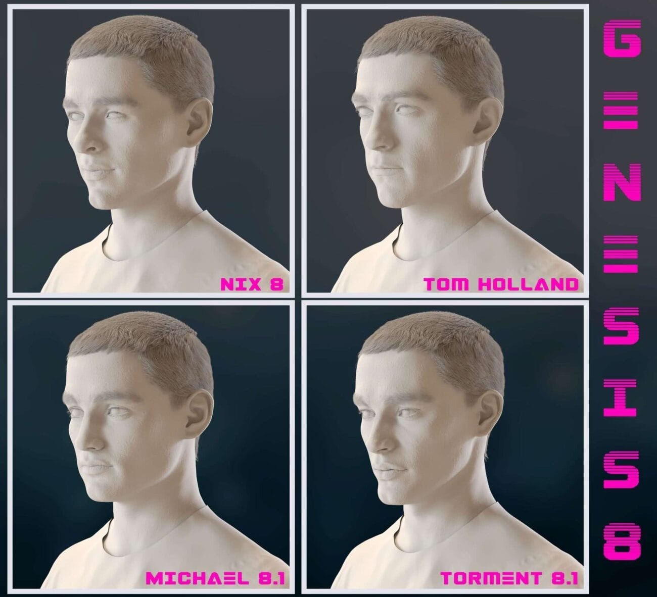 Brush Cut Hair for Genesis 9 and 8 Male