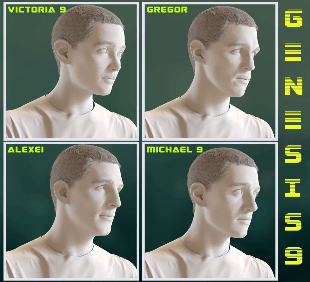 Brush Cut Hair for Genesis 9 and 8 Male