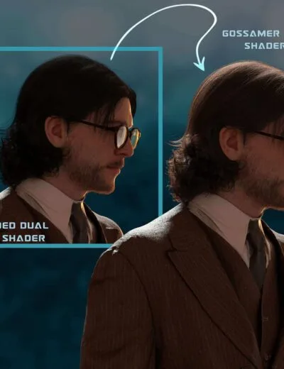 Gossamer Hair Shader for Strand-Based Hair