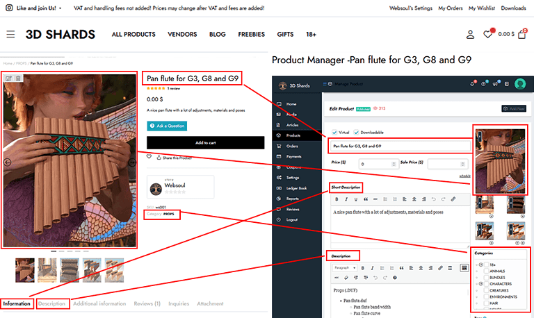 For Vendors -Create new Product