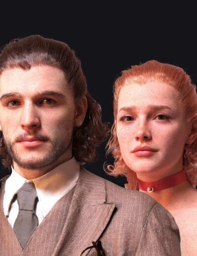 Loose Half-Bun Hair for Genesis 9