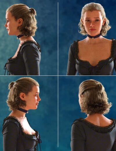 Loose Half-Bun Hair for Genesis 9