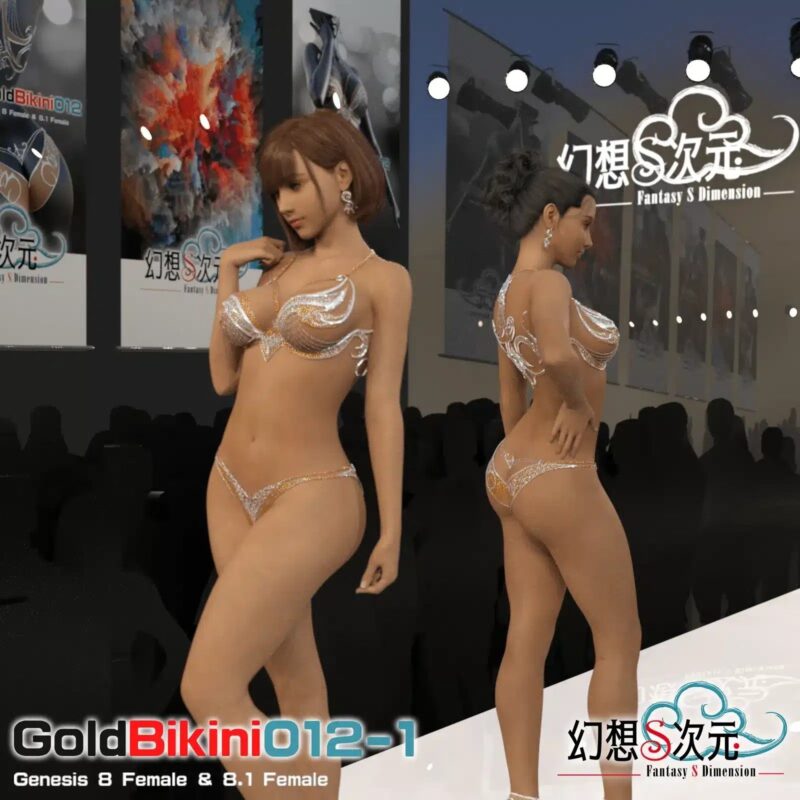 Fantasy S Dimension_GoldBikini_012-1 for Genesis 8 and 8.1 Females - Image 2