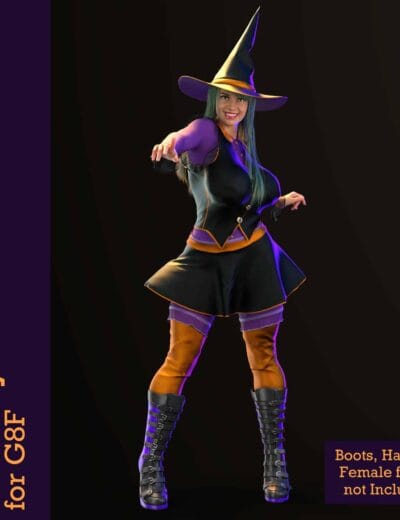 Happy Halloween! - Free - Witchy dForce Outfit for G8F