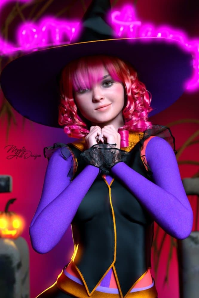 Happy Halloween! - Free - Witchy dForce Outfit for G8F