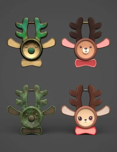 Advent Calendar -Rudolf Earring for Genesis 8 Female and 9