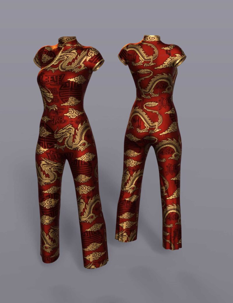 dForce Silk Jumpsuit for Genesis 8 Females - Image 9