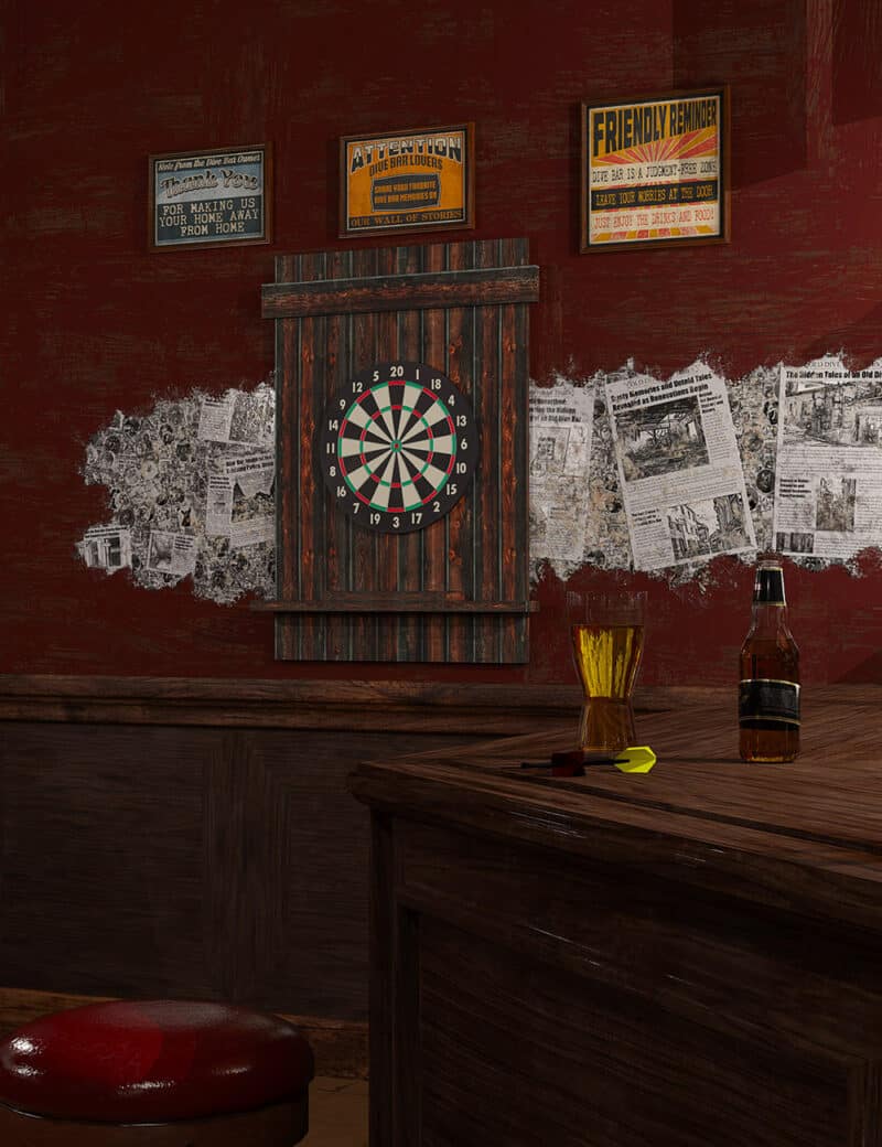 Dartboard and Dart for DAZ Studio