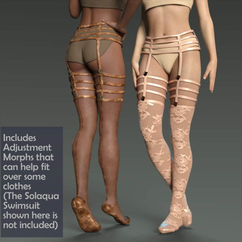 Esmerelda Stocking & Garters for G8F (dForce Optional) - Image 2