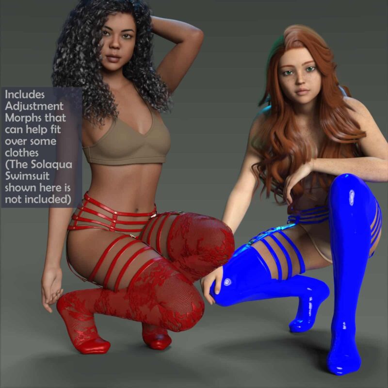 Esmerelda Stocking & Garters for G8F (dForce Optional) - Image 3