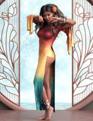 Dforce fryda outfit for genesis 9 12 daz3d