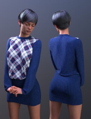 Dforce mixable kokeny dress for genesis 9 02 daz3d