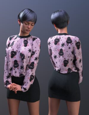 Dforce mixable kokeny dress for genesis 9 03 daz3d