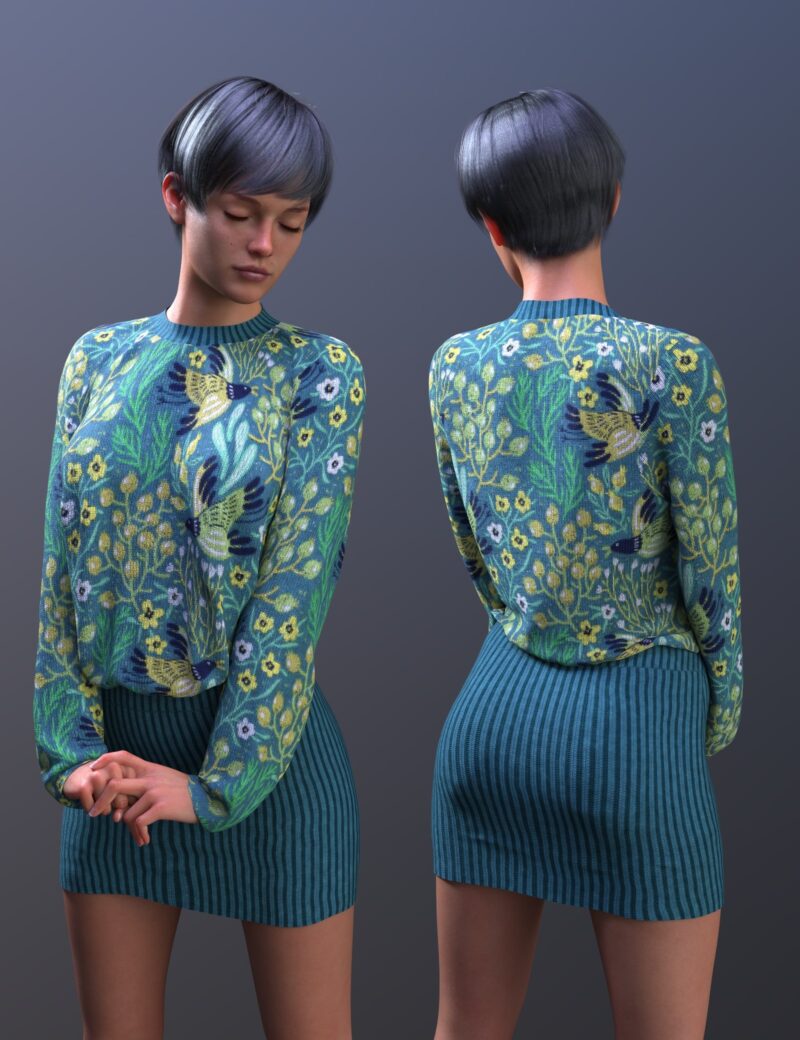 dForce Mixable Kokeny Dress for Genesis 9 - Image 5