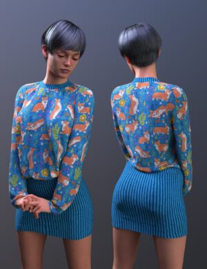 Dforce mixable kokeny dress for genesis 9 06 daz3d