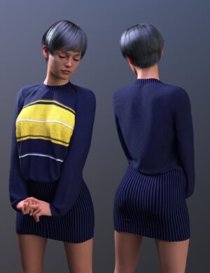 Dforce mixable kokeny dress for genesis 9 07 daz3d