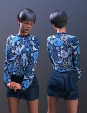 Dforce mixable kokeny dress for genesis 9 09 daz3d