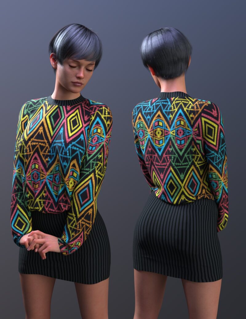 dForce Mixable Kokeny Dress for Genesis 9 - Image 11