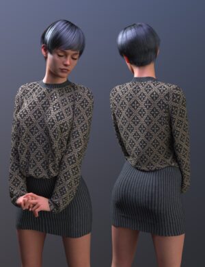 Dforce mixable kokeny dress for genesis 9 11 daz3d