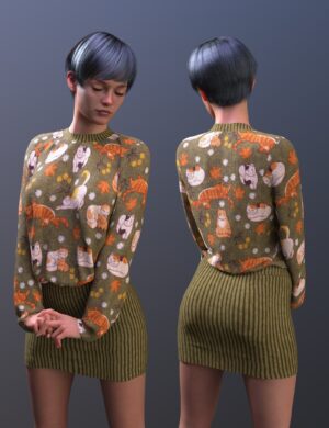 Dforce mixable kokeny dress for genesis 9 12 daz3d