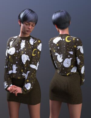 Dforce mixable kokeny dress for genesis 9 13 daz3d