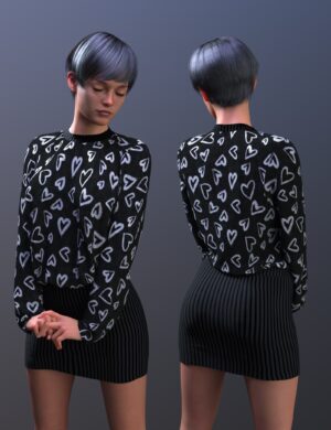 Dforce mixable kokeny dress for genesis 9 14 daz3d