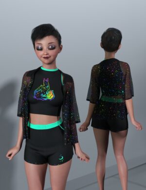 Dforce mixable korte for genesis 9 09 daz3d