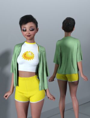 Dforce mixable korte for genesis 9 10 daz3d