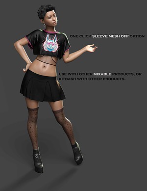 Dforce mixable warabi outfit for genesis 9 03 daz3d