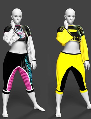 Dforce mixable warabi outfit for genesis 9 05 daz3d