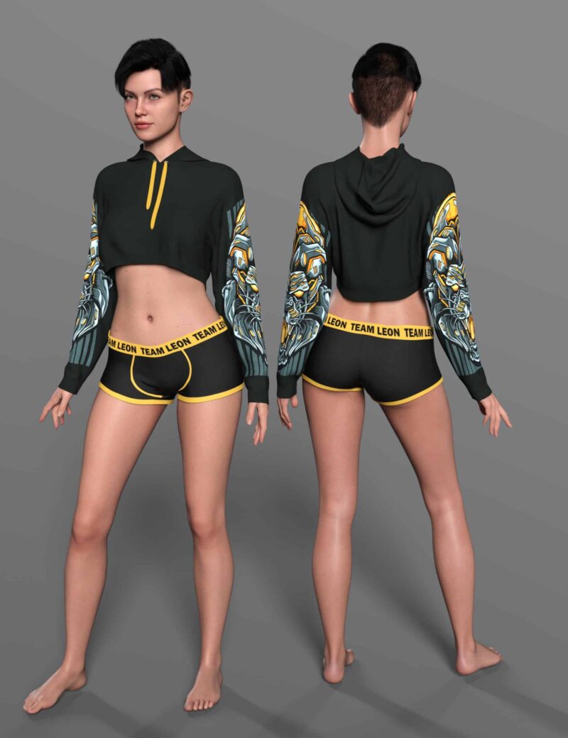 dForce Mixable Hoodies for Genesis 9 - Image 4