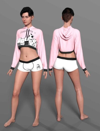 dForce Mixable Hoodies for Genesis 9