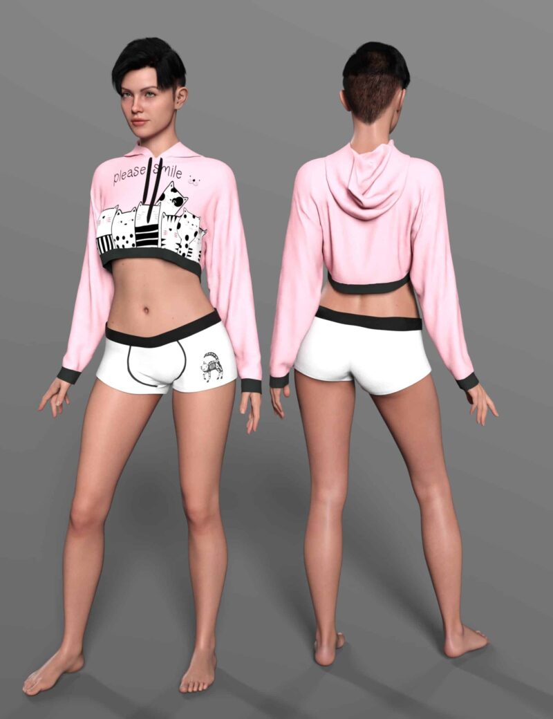 dForce Mixable Hoodies for Genesis 9 - Image 2