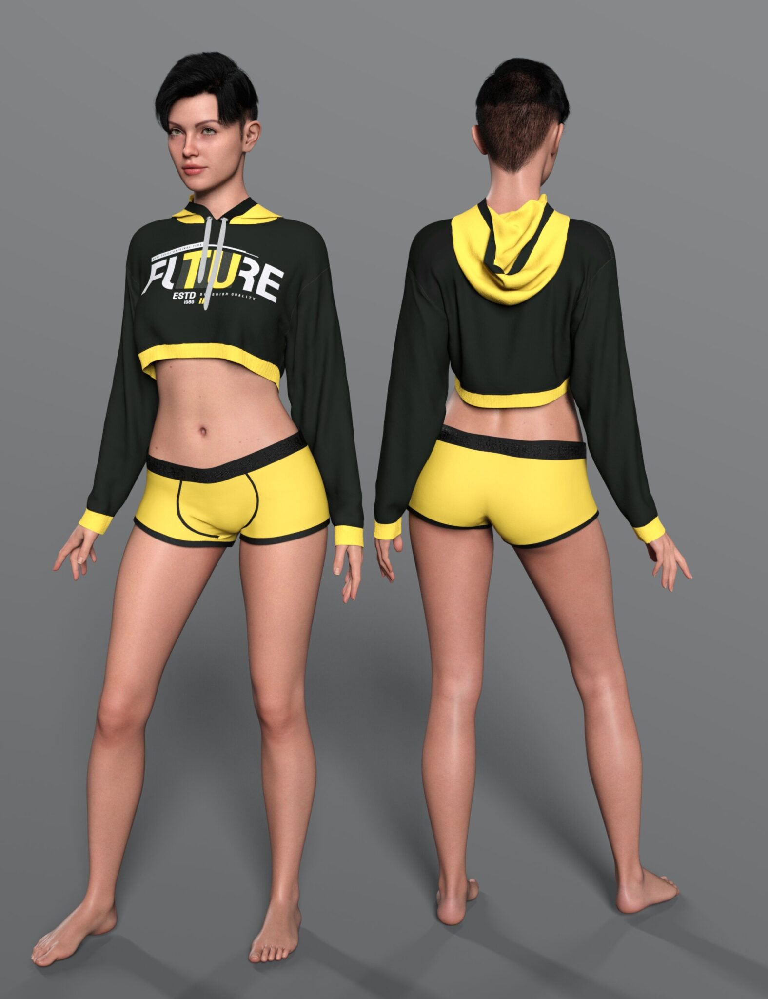 dForce Mixable Hoodies for Genesis 9