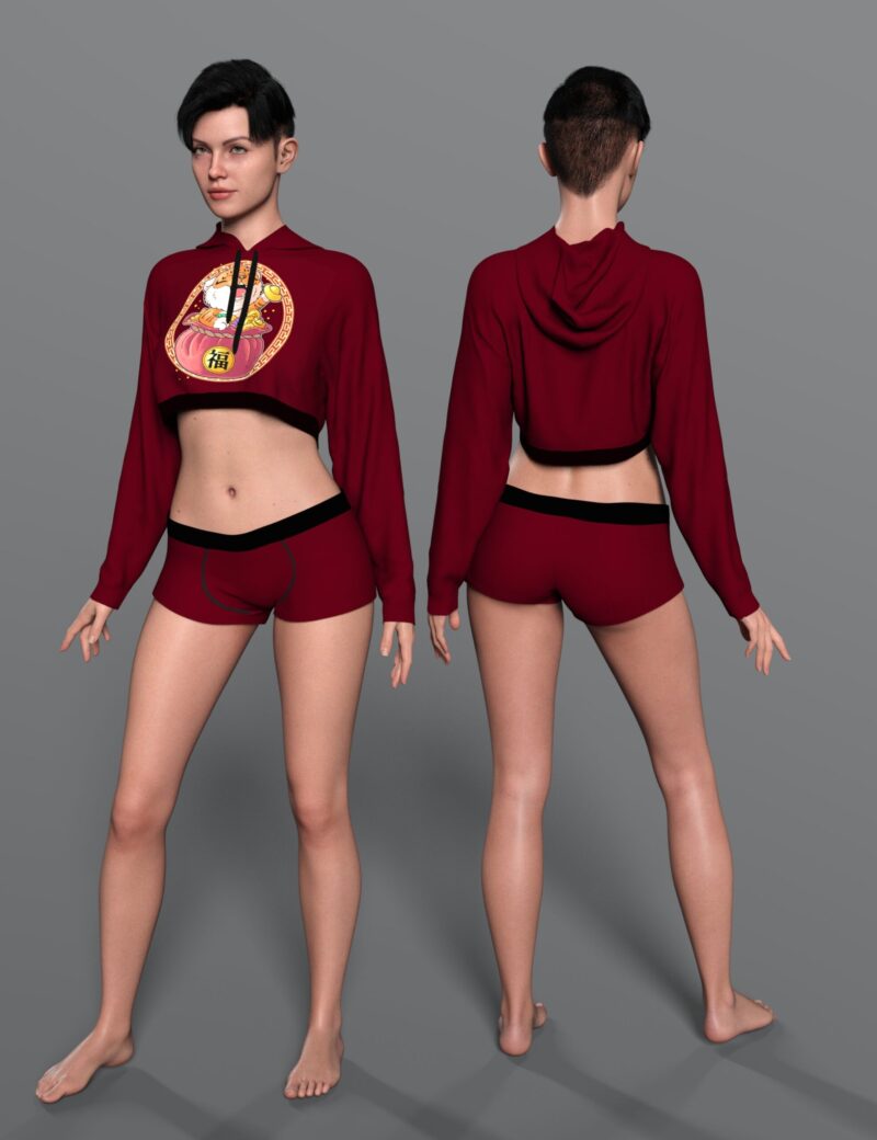 dForce Mixable Hoodies for Genesis 9 - Image 3