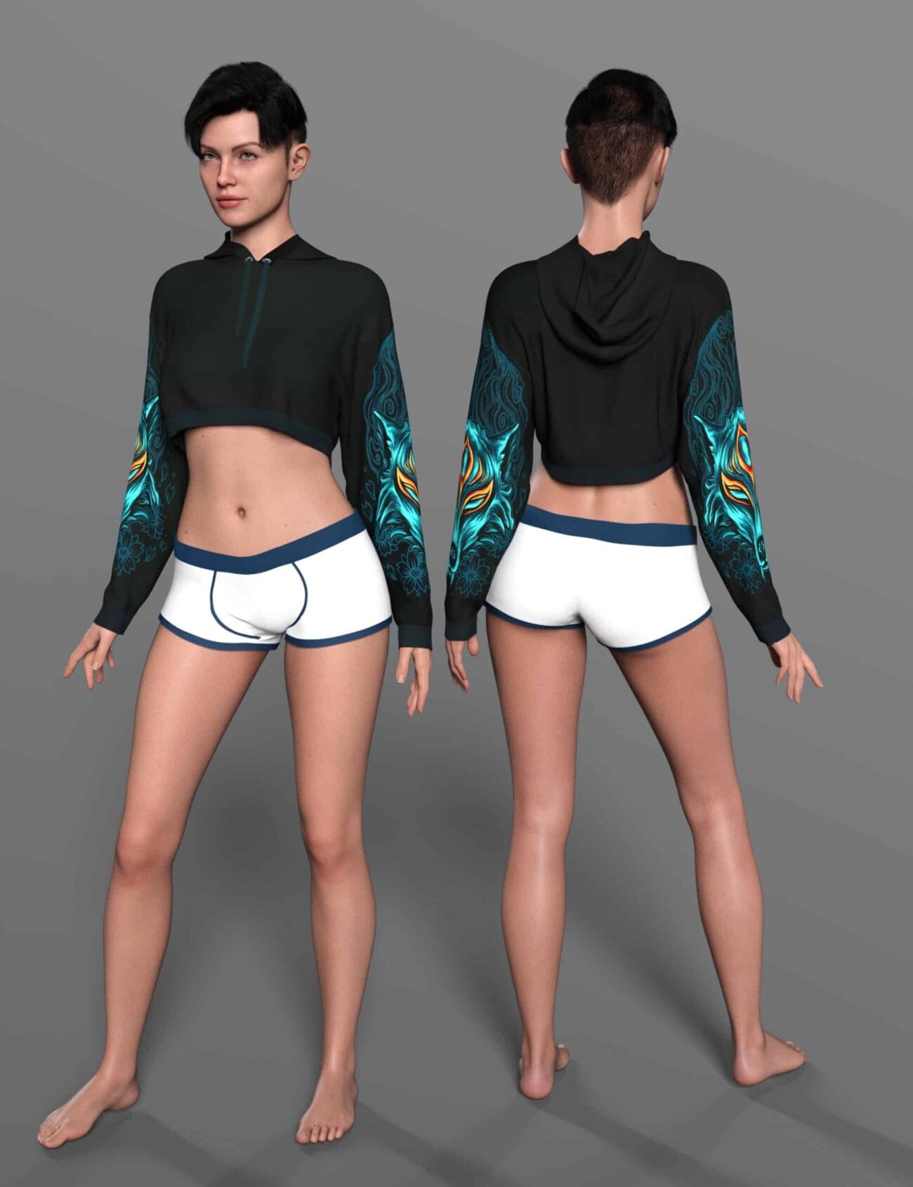 dForce Mixable Hoodies for Genesis 9