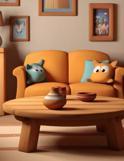 Cozy Cartoon World Living Room 01