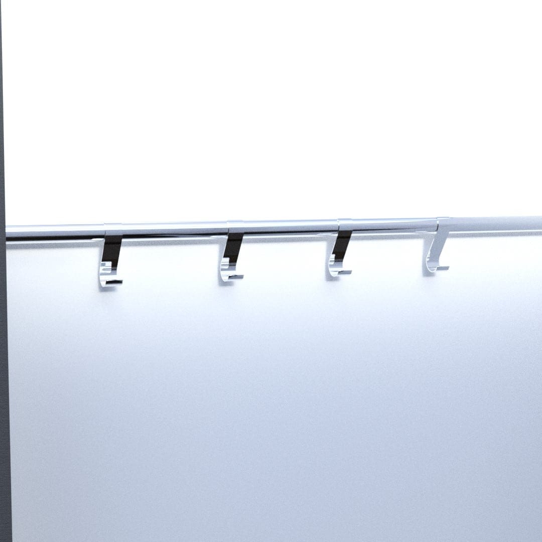Modular Fitting Room Set for DAZ Studio with Props & Shaders 9 Daz changing room chrome hanger rod with adjustable hooks
