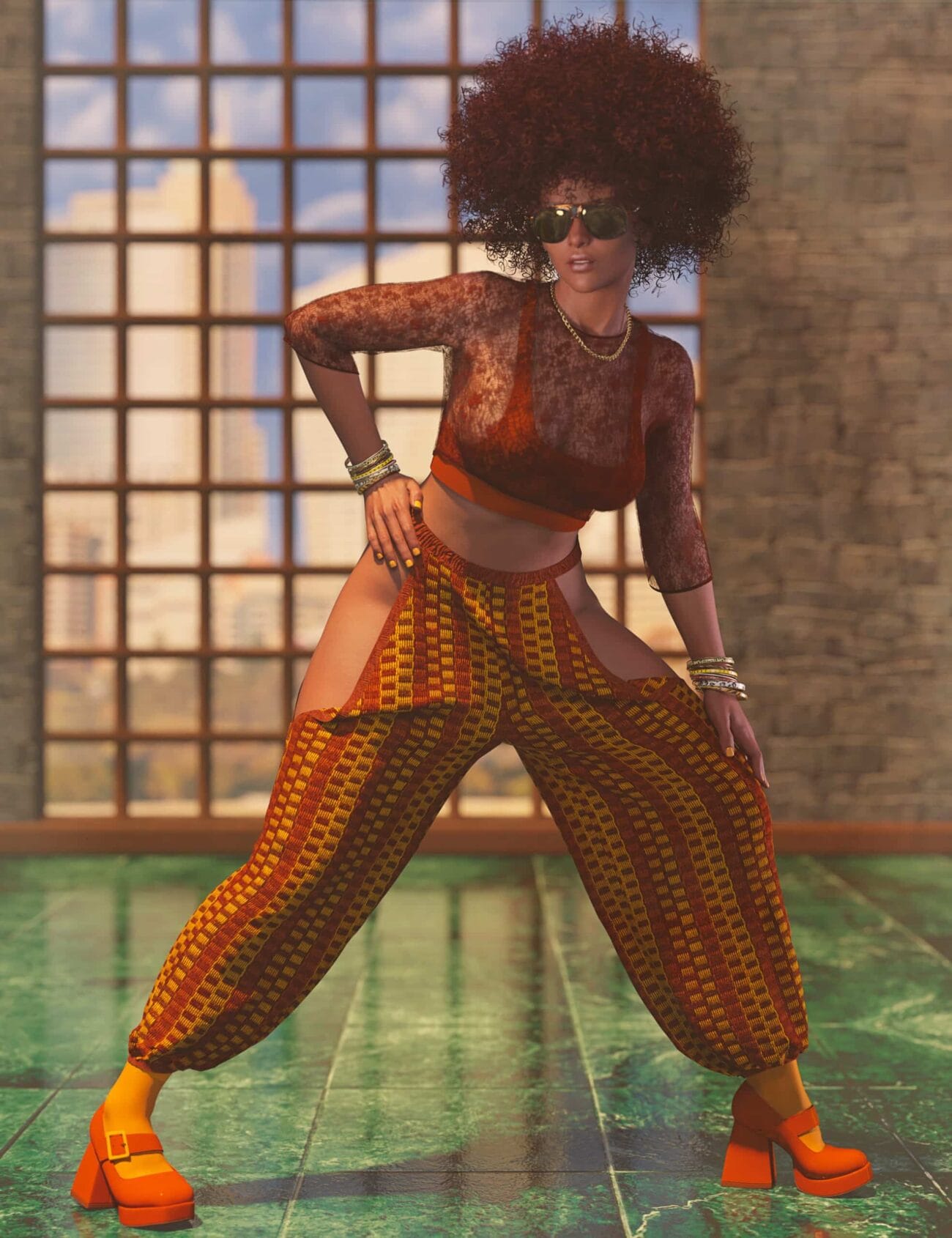 dForce Foladin Pants for Genesis 9