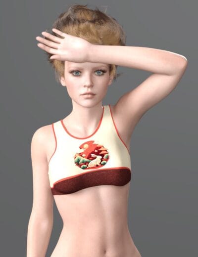 Colorful Checkered Tanktop for Genesis 8 Female