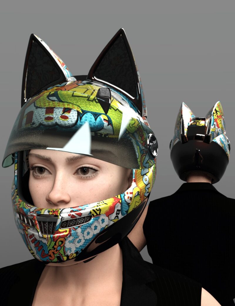 Cat Ears Helmet for DAZ Studio - Image 10