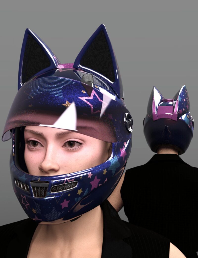 Cat Ears Helmet for DAZ Studio - Image 4