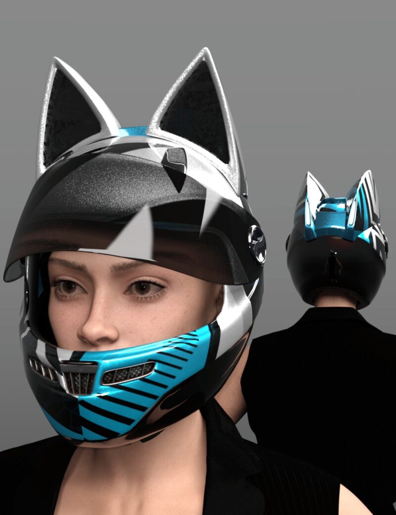 Cat Ears Helmet for DAZ Studio - Image 3