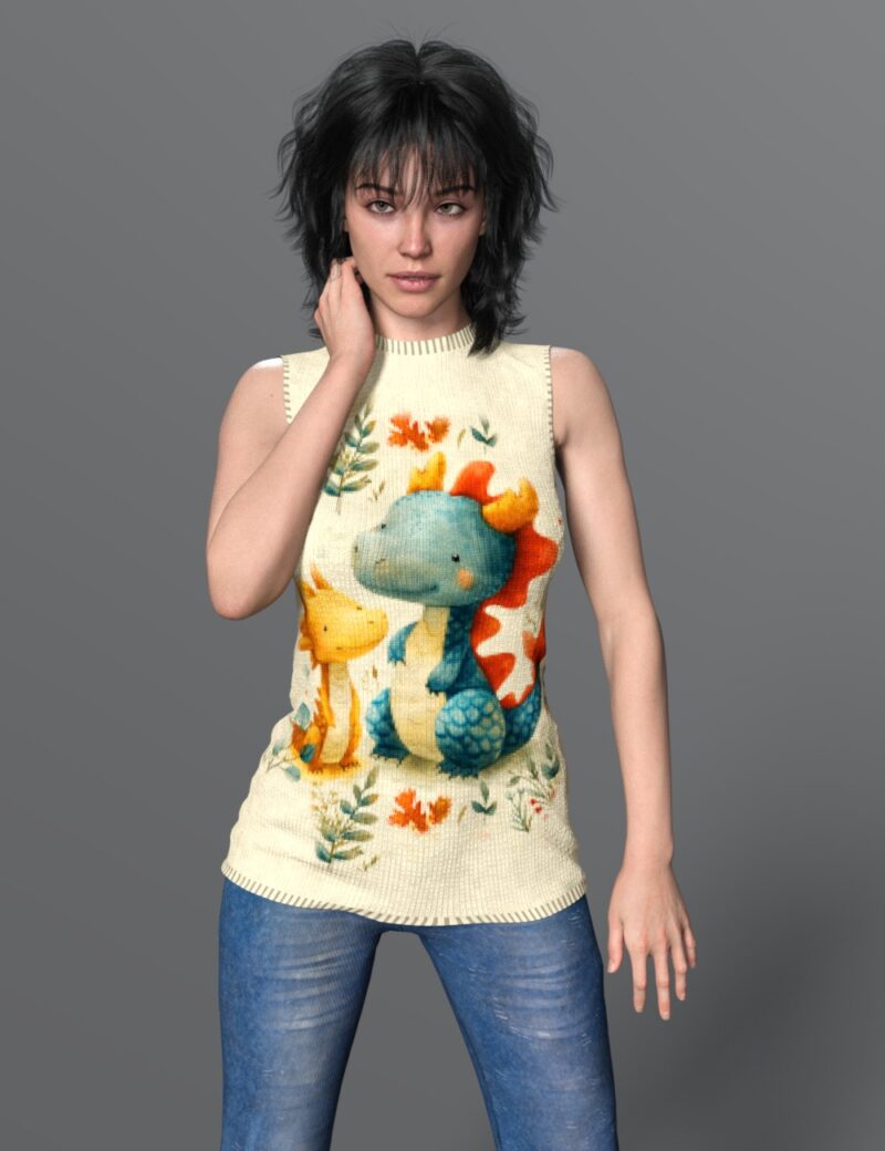 Casual Top for Genesis 9 - Image 14